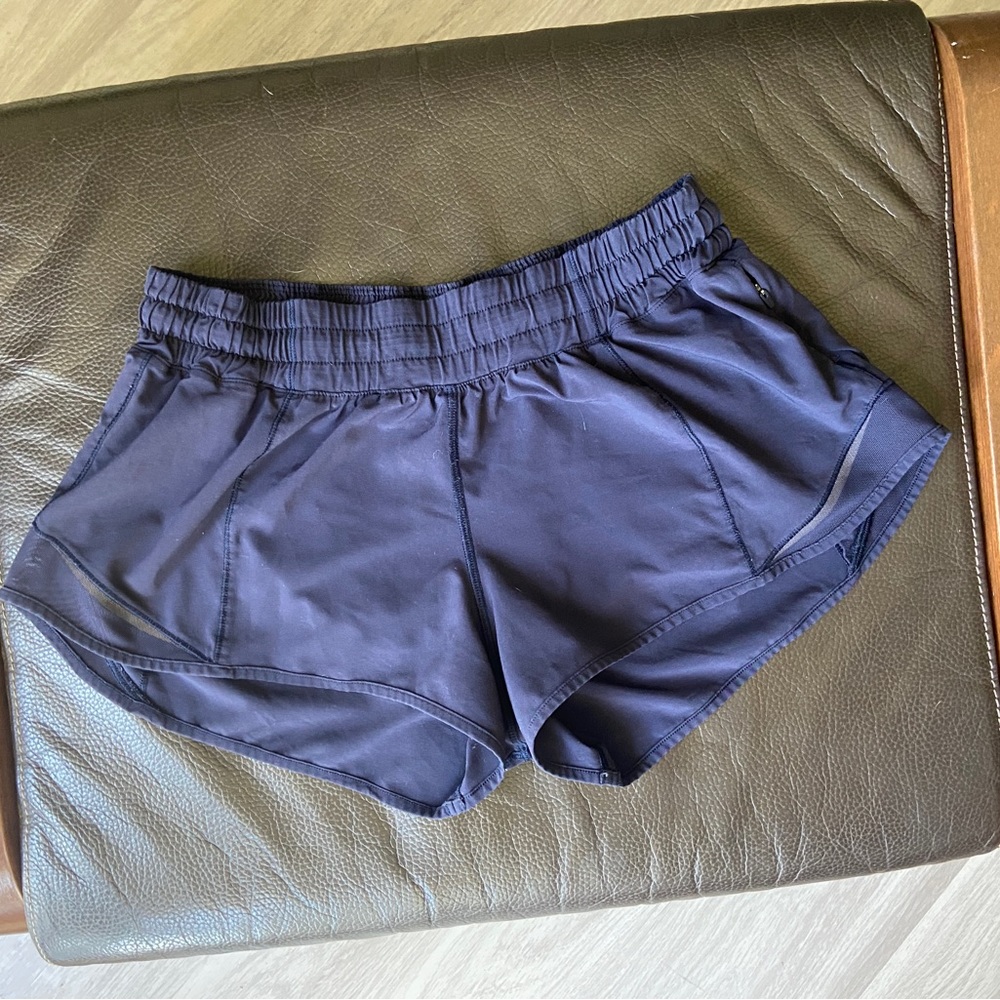 Navy Blue Lululemon Hotty Hot Shorts 2.5” Size 4